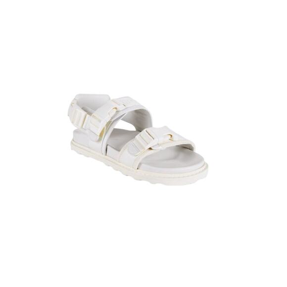 $775 NIB Bottega Veneta Textile Leather Strap Open Toe Sandals White 41(8) main image 6